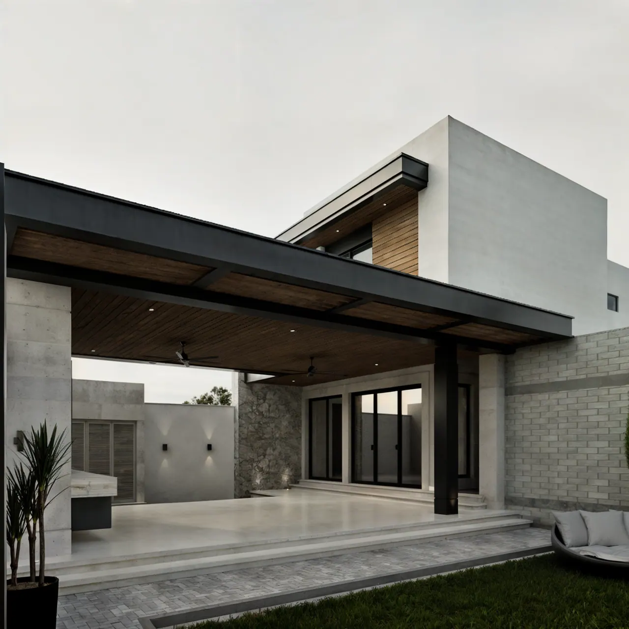 Casa CY-01, exteriores. Proyecto residencial de Félix Fragoso Arquitectos