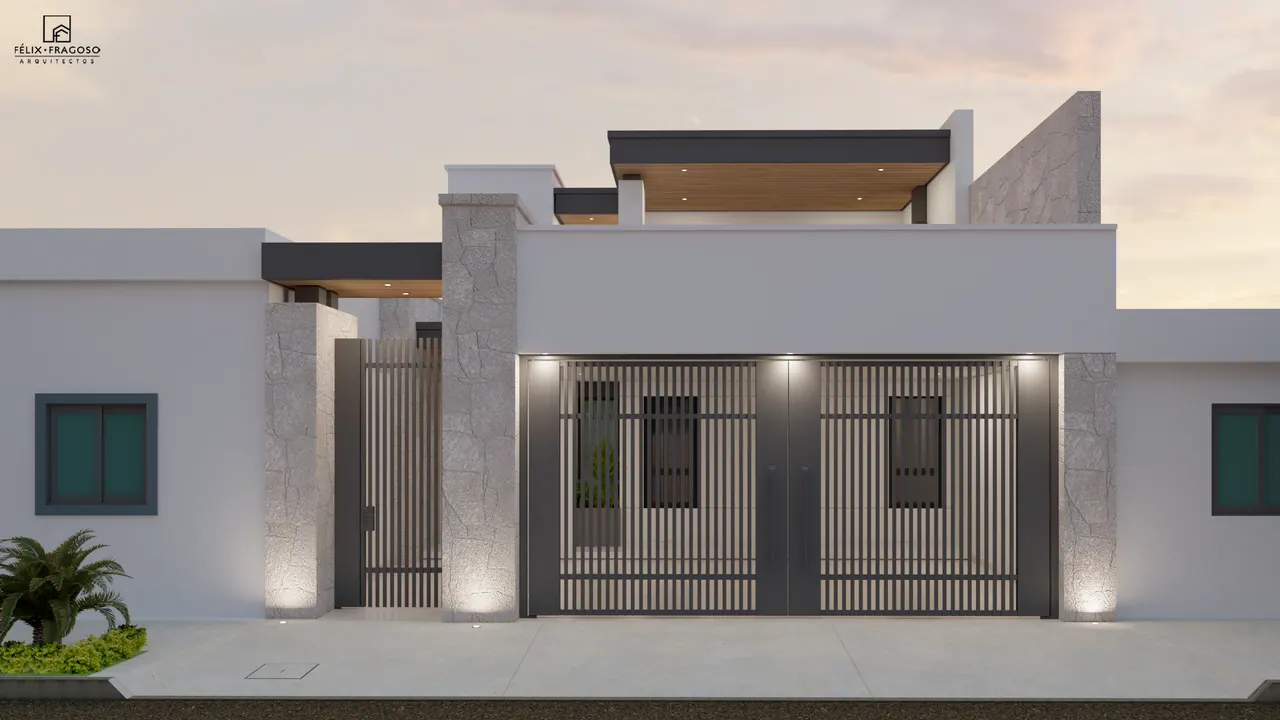 Casa FR-01, exteriores · fachada. Proyecto residencial de Félix Fragoso Arquitectos