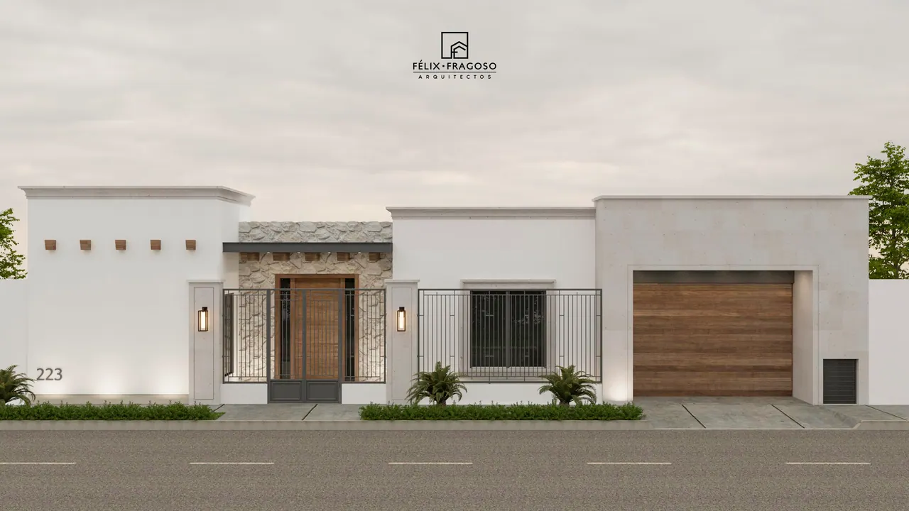 Casa JO-01, exteriores · fachada. Proyecto residencial de Félix Fragoso Arquitectos